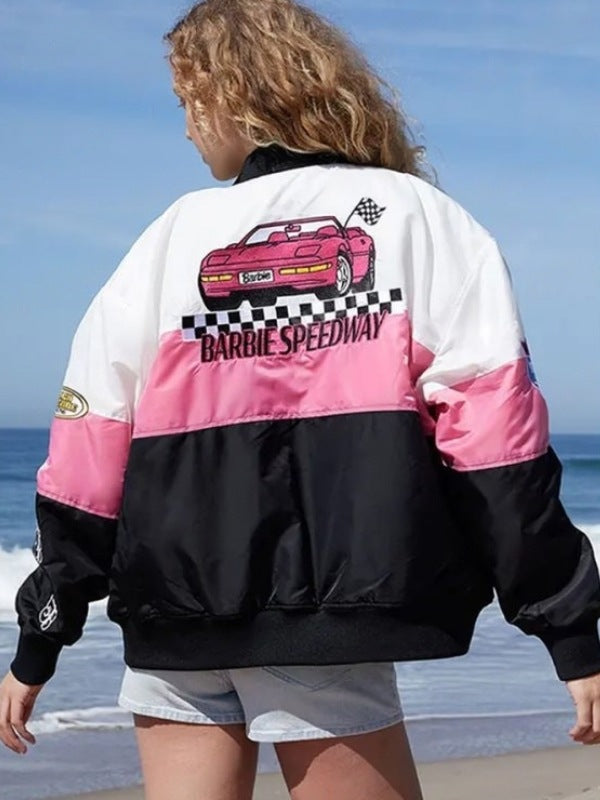 Barbie-Speedway-Motorcycle-Black-Pink-Racer-Jacket