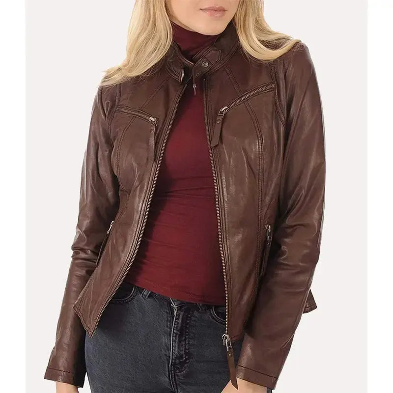 Brown_Leather_Women_Cafe_Racer_Jacket