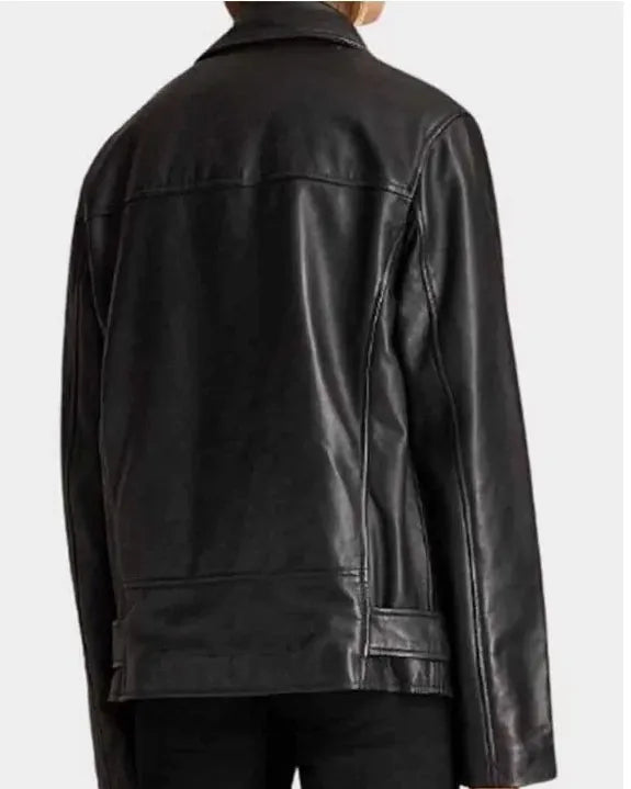 Camille black biker jacket