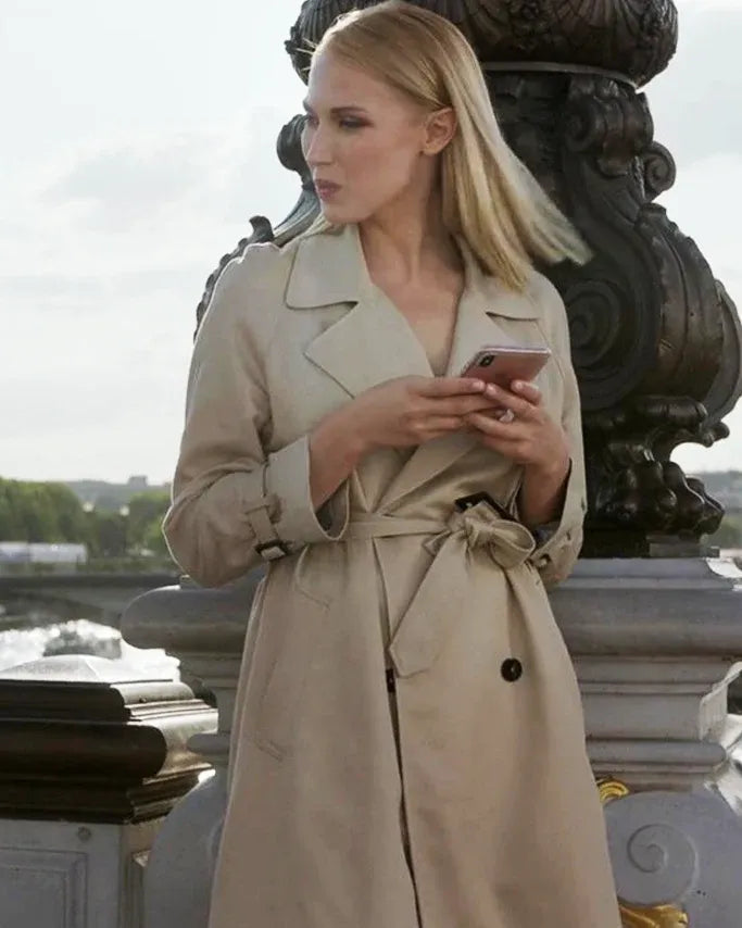 Camille white trench coat