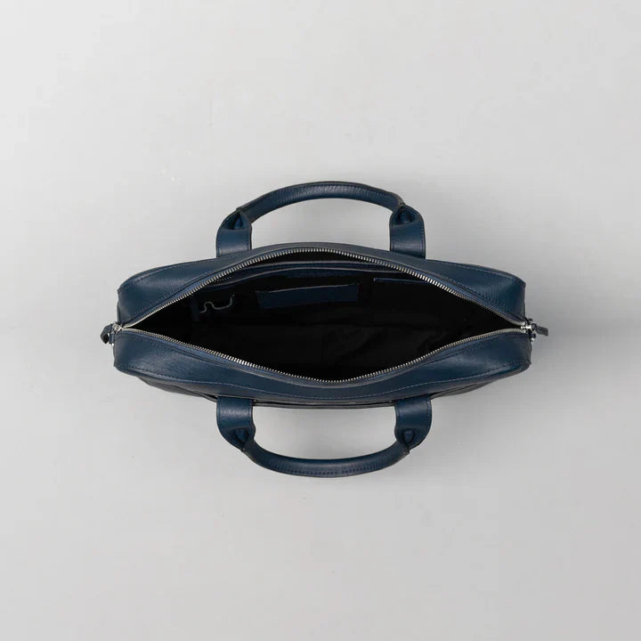 Captain Navy Blue Leather Briefcase