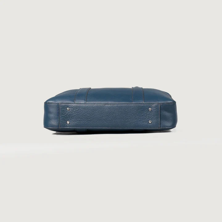 Captain Navy Blue Leather Briefcase