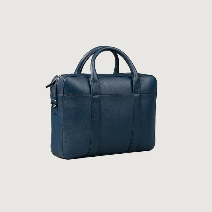 Captain Navy Blue Leather Briefcase