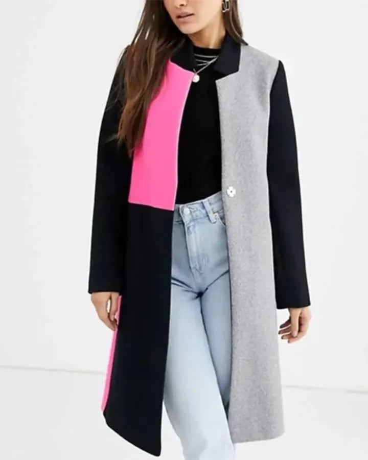 Emily in Paris Lily black pink coat