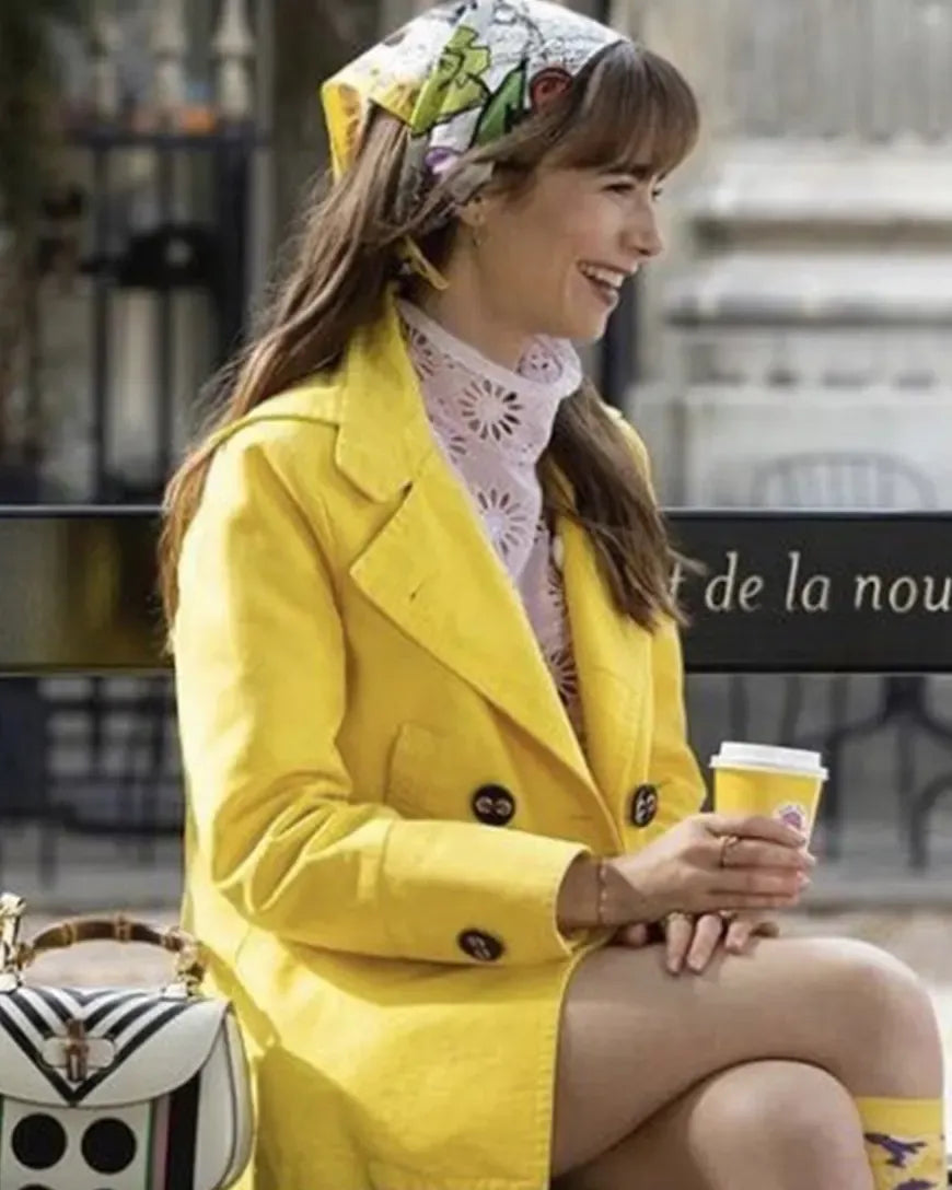 Emily in Paris Lily yellow coat