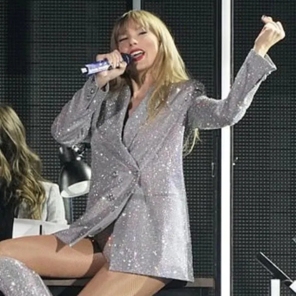 Taylor Swift Eras Tour Silver Sequin Blazer