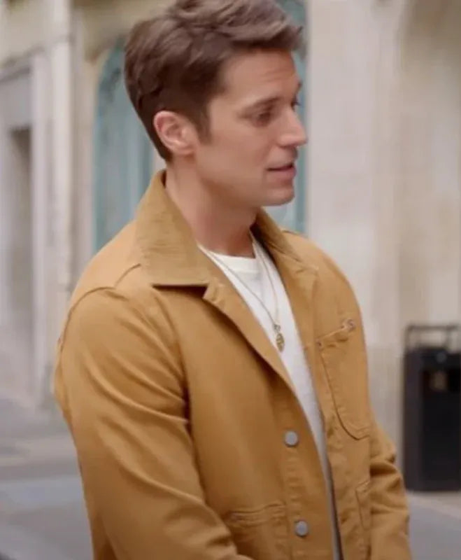 Lucas Bravo Emily In Paris Gabriel brown jacket Season 2