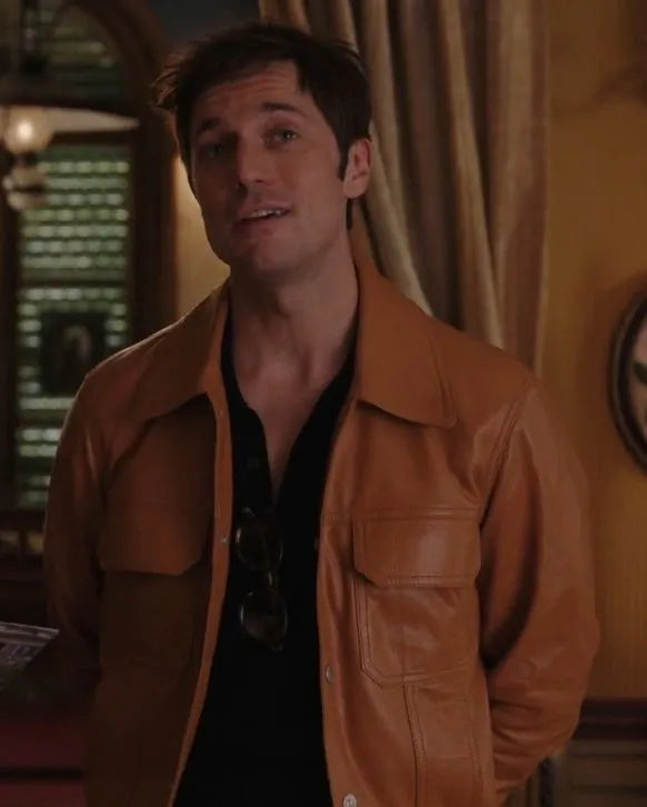 Lucas Bravo S03 leather jacket