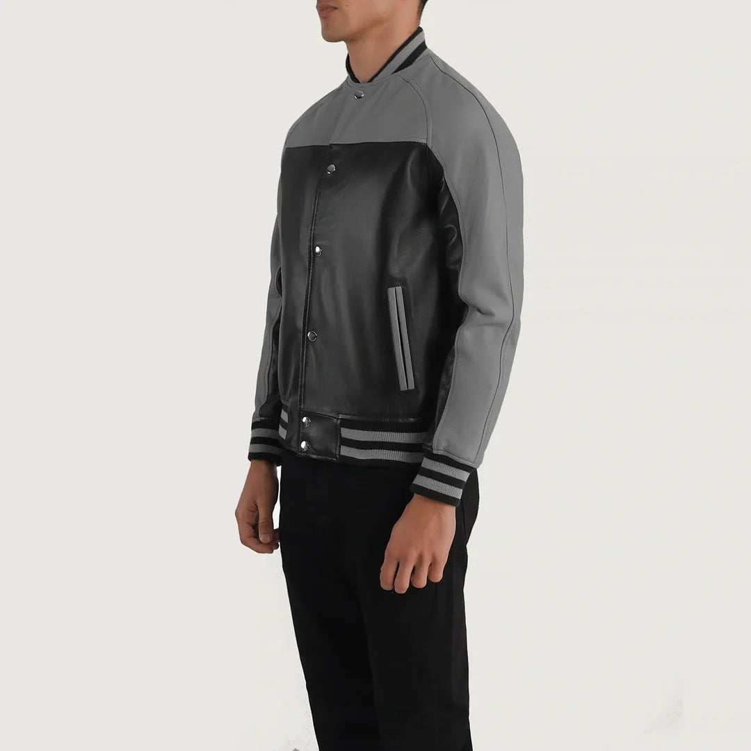 Men_s_Terrance_Black_Grey_Leather_Varsity_Jacket-1