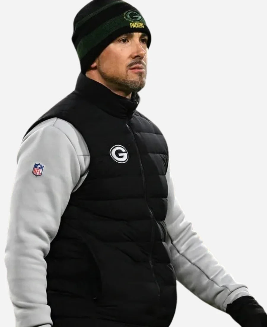 NFL-Green-Bay-Packers-Matt-LaFleur-Black-Puffer-Vest
