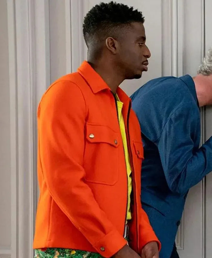 Orange wool jacket Emily in Paris
