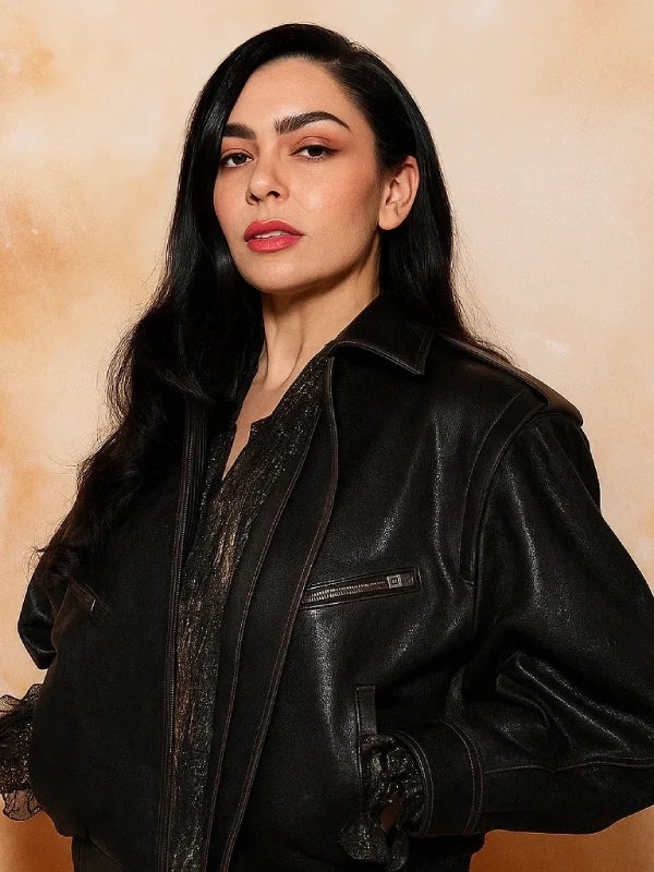 Paris Fashion Week 2025 Charli XCX Leather Jacket