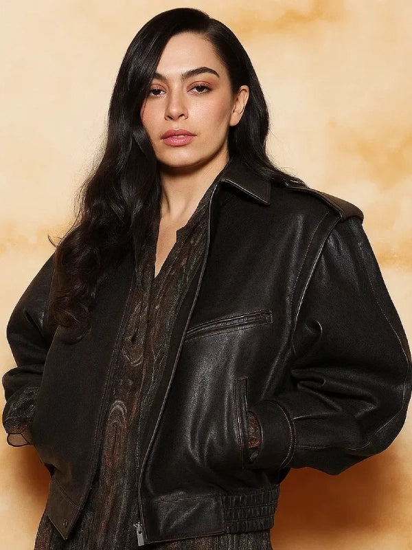 Paris Fashion Week 2025 Charli XCX Leather Jacket
