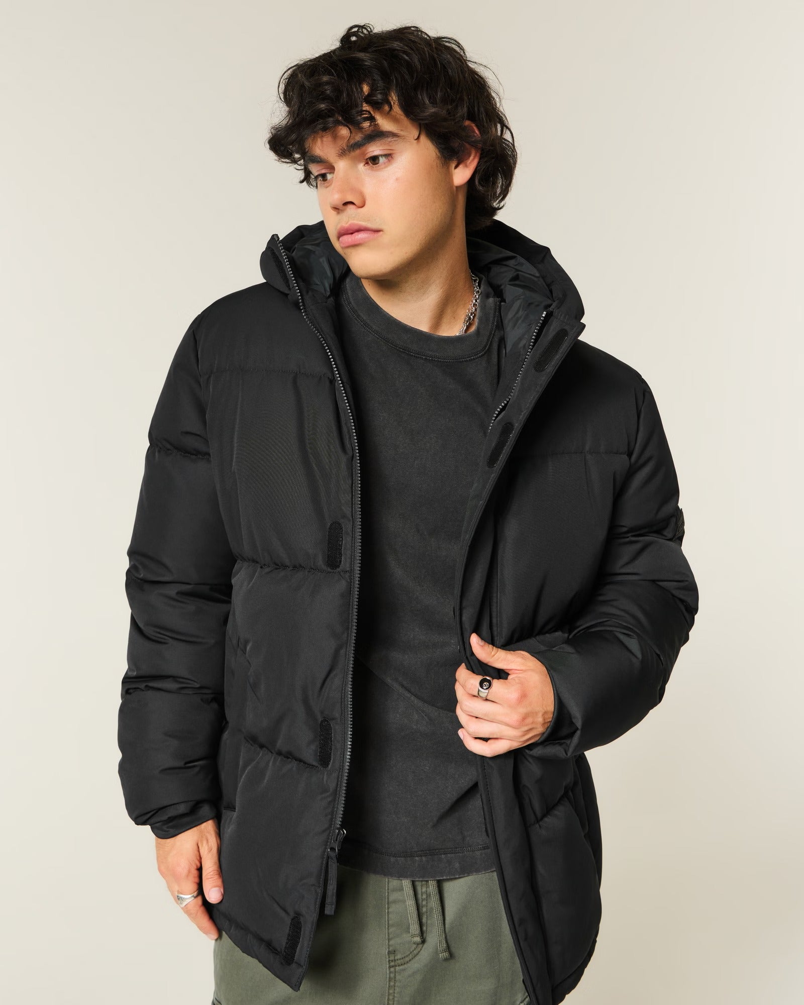 Parka Puffer Black Jacket