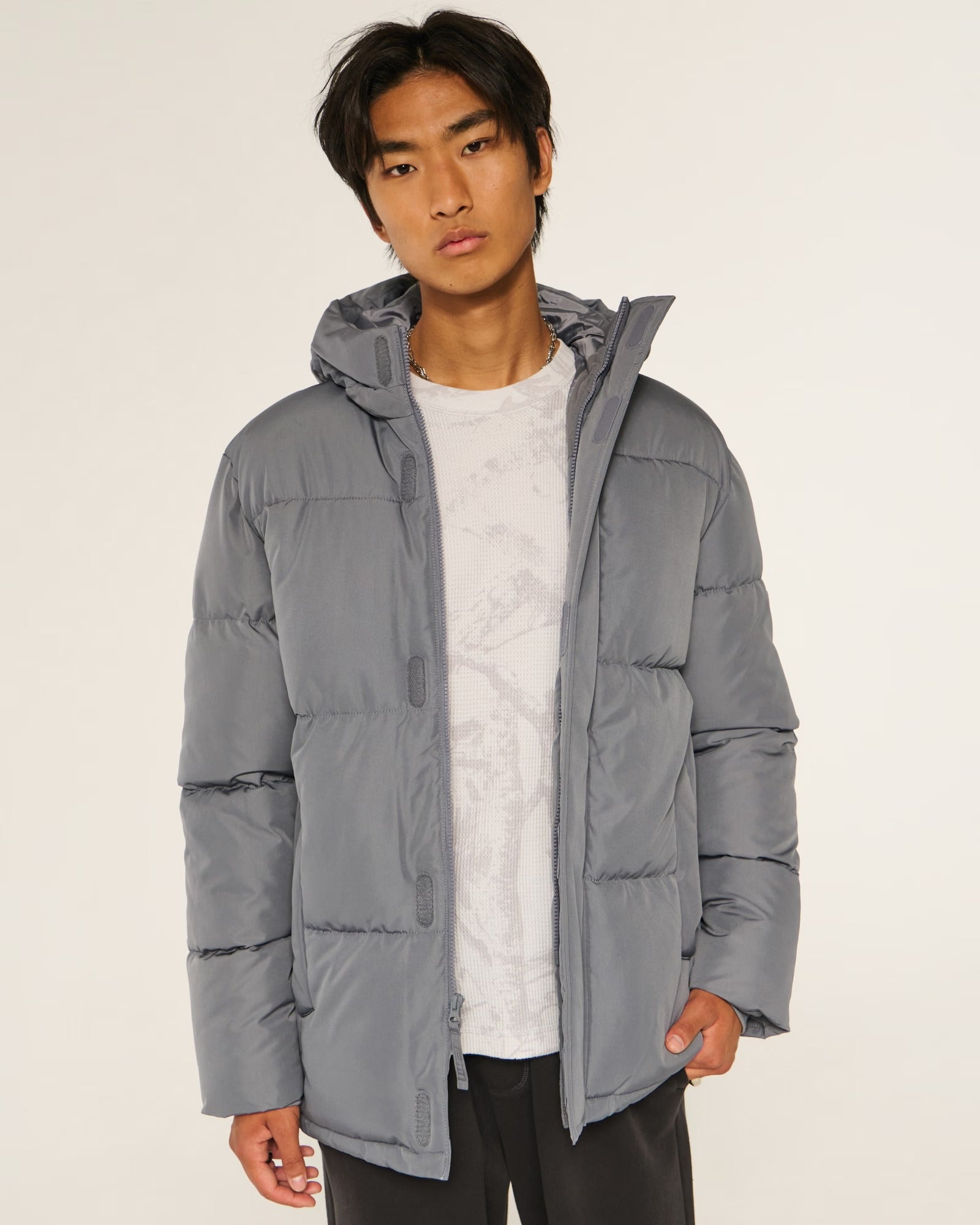 Parka Puffer Gray Jacket