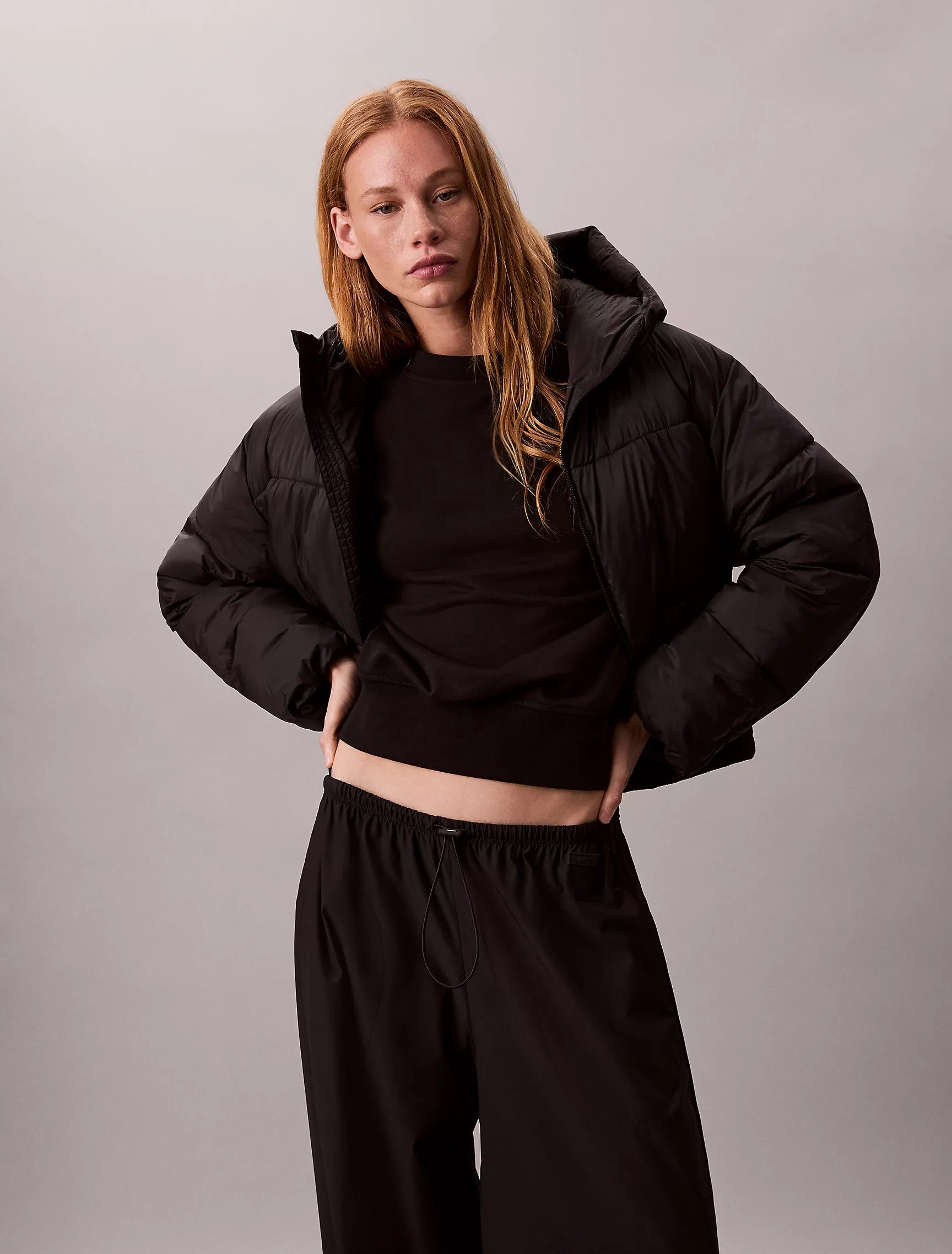Short Puffer Black Jacket