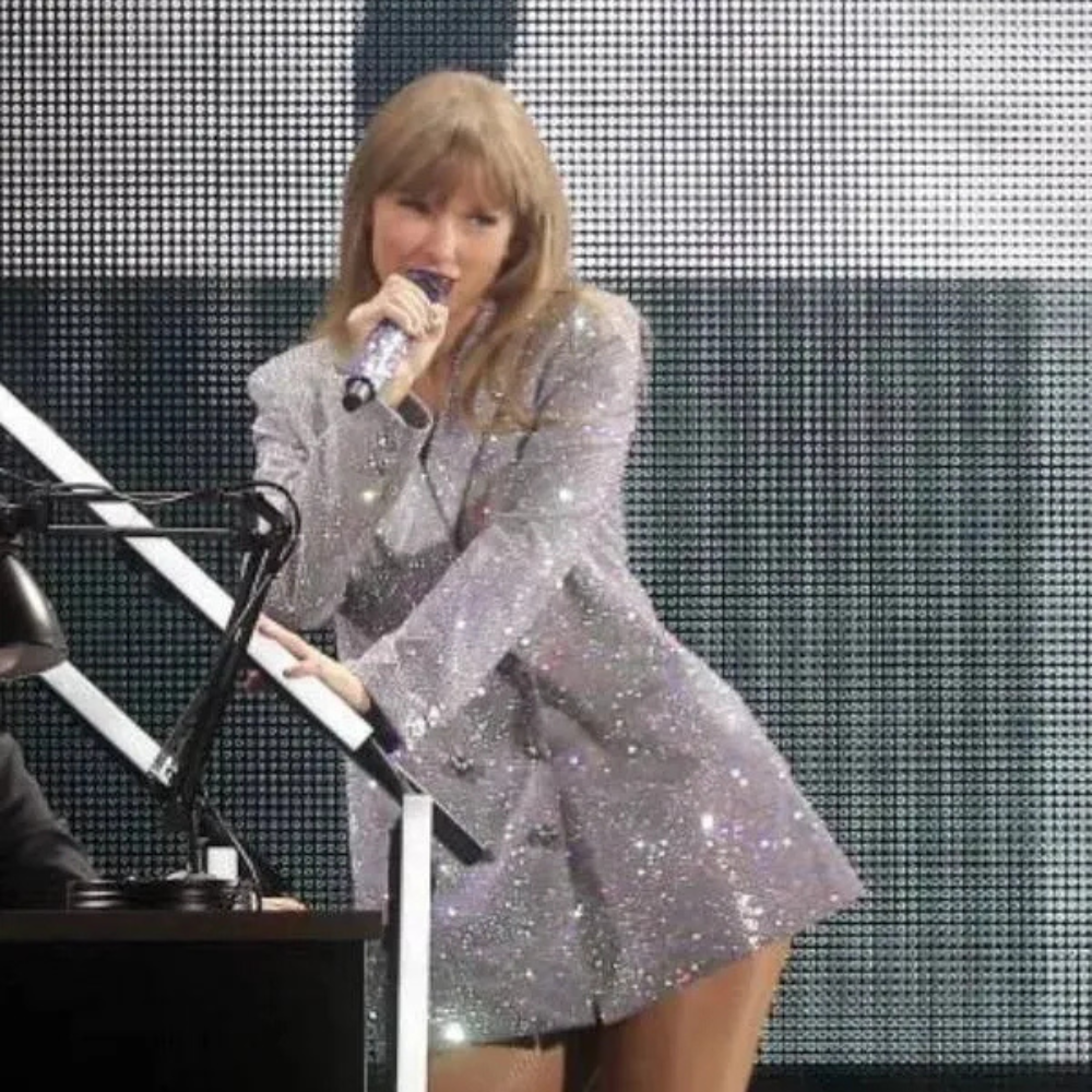 Eras Tour Taylor Swift Silver Sequin Blazer
