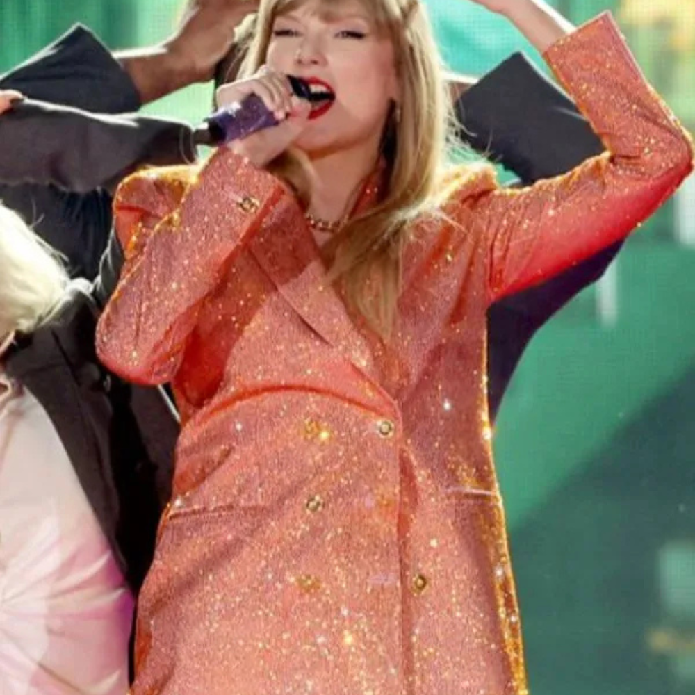Taylor Swift Eras Tour Orange Sequin Blazer