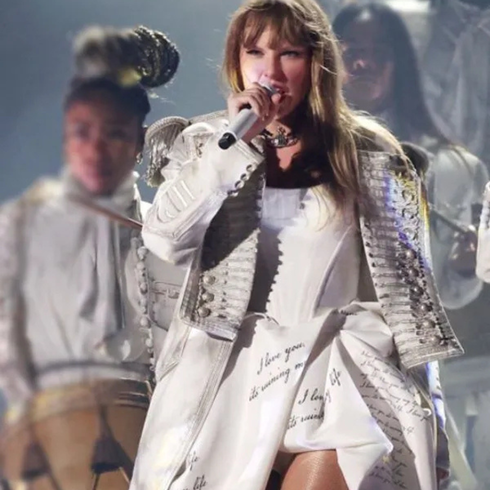 Taylor Swift White Tailcoat Paris Eras Tour