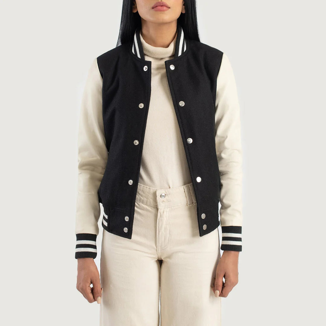 Women_s_Savant_Black_White_Hybrid_Varsity_Jacket