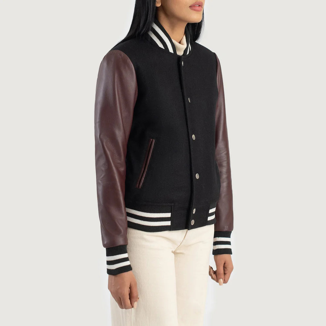 Women_s_Savant_Maroon_Hybrid_Varsity_Jacket