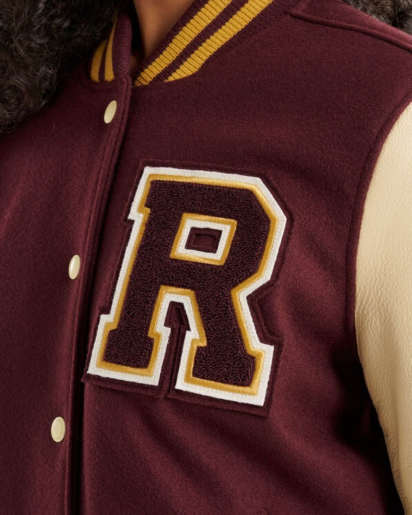 Womens Maroon Varsity Jacket